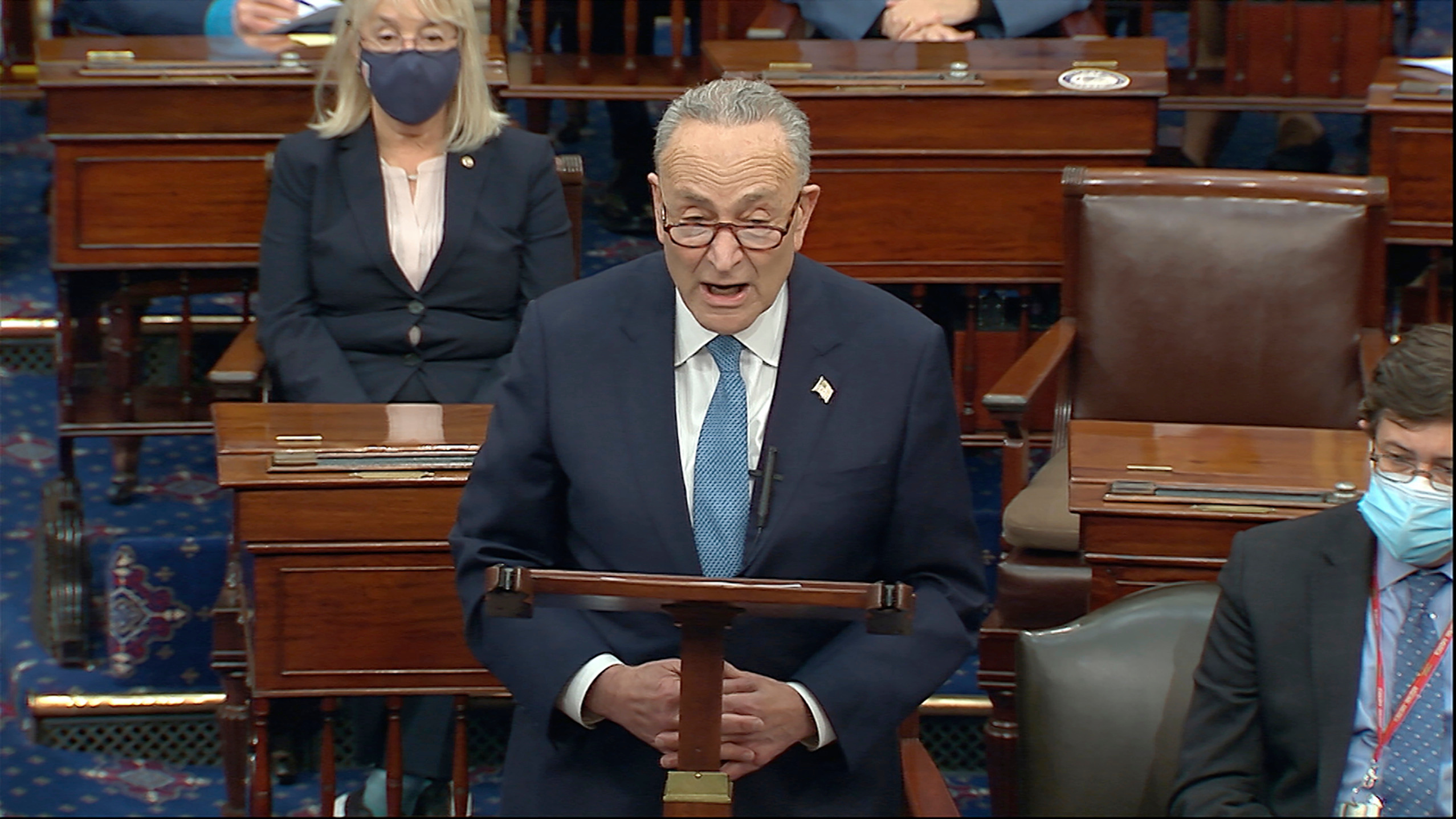 Senator Chuck Schumer, Waiting for Girl Talk